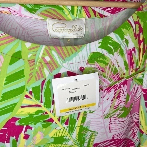 Pappagallo Erika Flutter Sleeve Tropical Hawaii beach Dress M - Picture 4 of 4